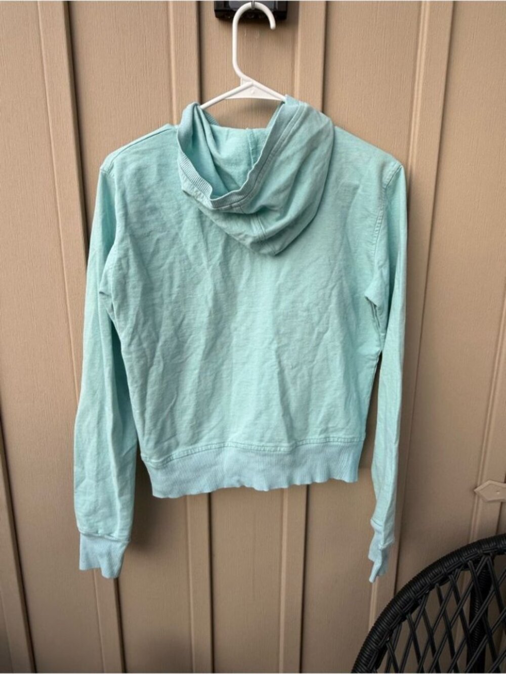 D&G Y2K Light Aqua Blue Embellished Cotton Rare Zip-Up Hoodie - Picture 7 of 10